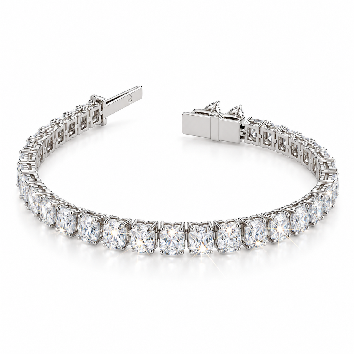 Pulsera de tenis con circonitas radiantes