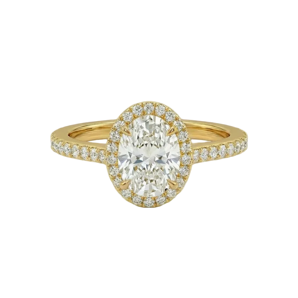 Oval Halo Pavé Ring