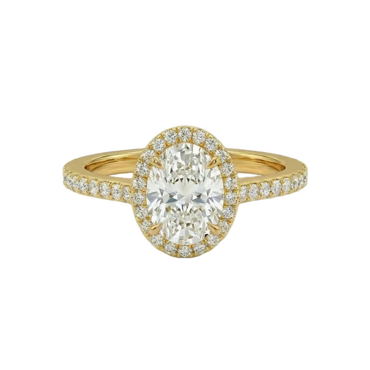 Oval Halo Pavé Ring