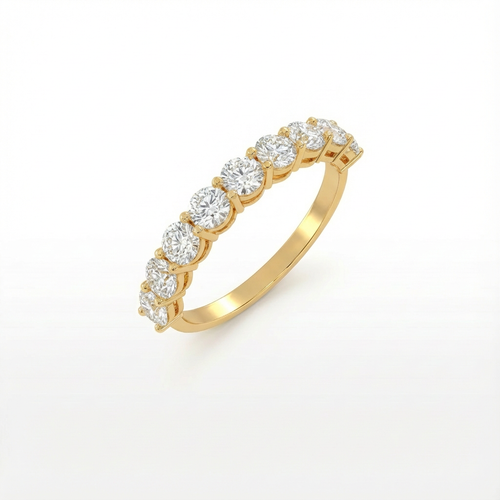 Round half eternity ring
