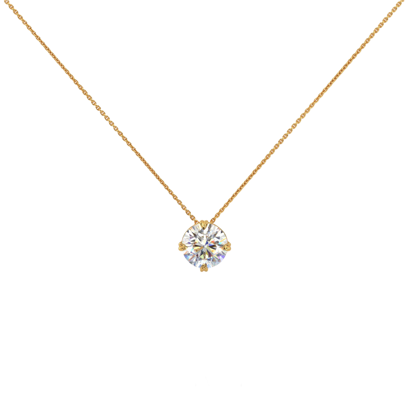Round shape solitaire pendant