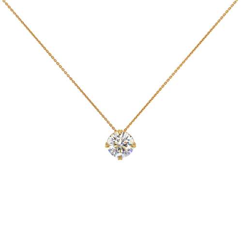 Round shape solitaire pendant