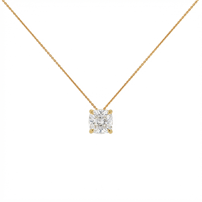Cushion shape solitaire pendant