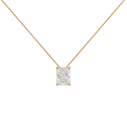 Radiant shape solitaire pendant