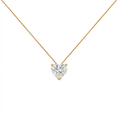 Heart shape solitaire pendant