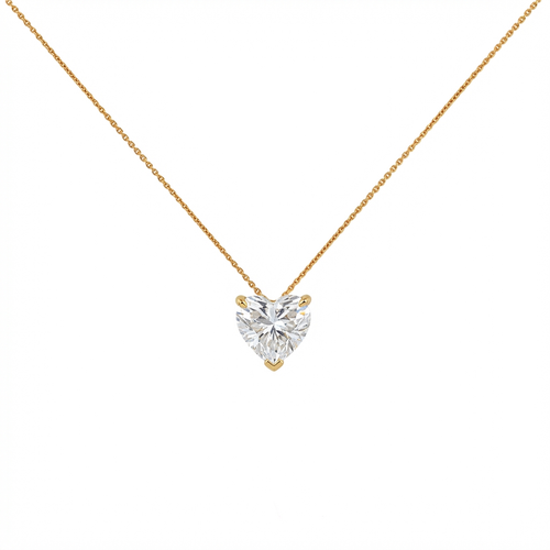Heart shape solitaire pendant