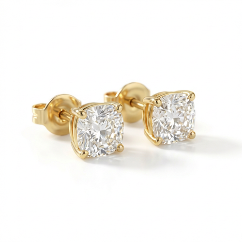 Cushion cut earrings