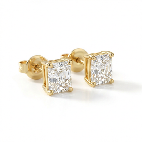 Radiant cut earrings