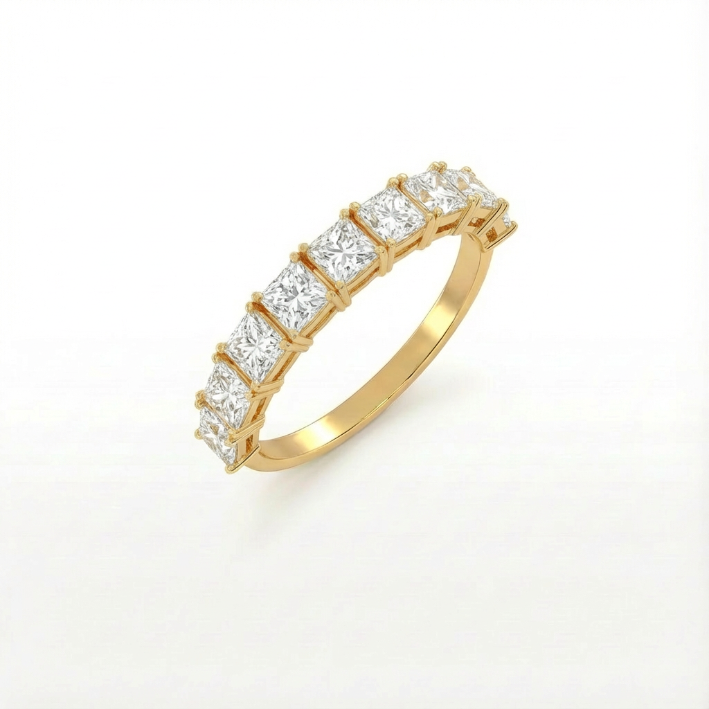 Princess half eternity ring