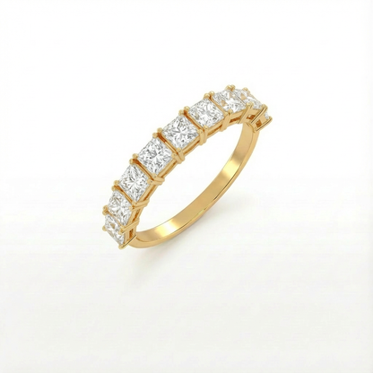 Princess half eternity ring