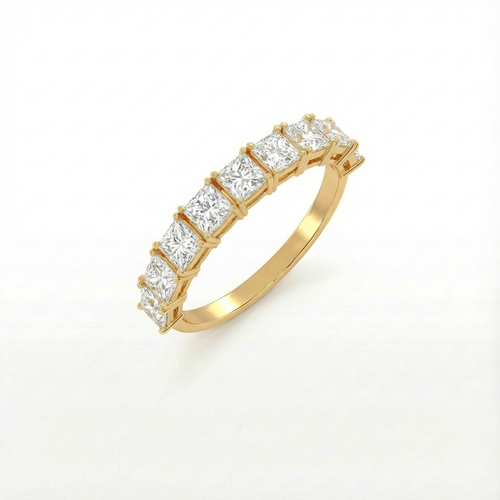 Princess half eternity ring
