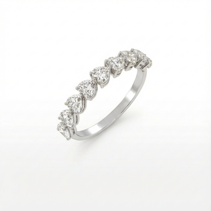 Heart half eternity ring