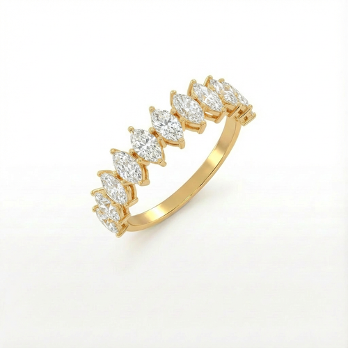 Marquise half eternity ring