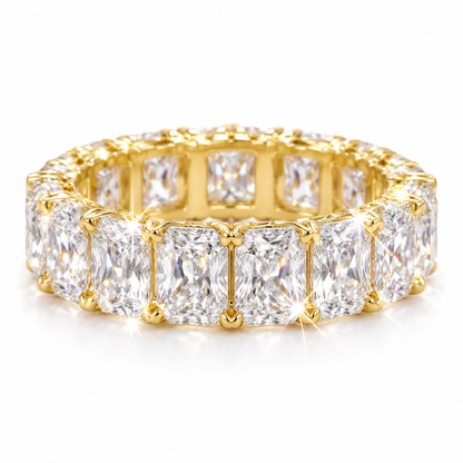 Anillo de eternidad completo con corte radiante