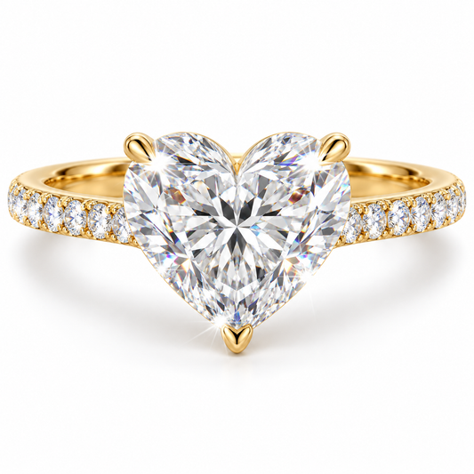 Heart Diamond pavé ring