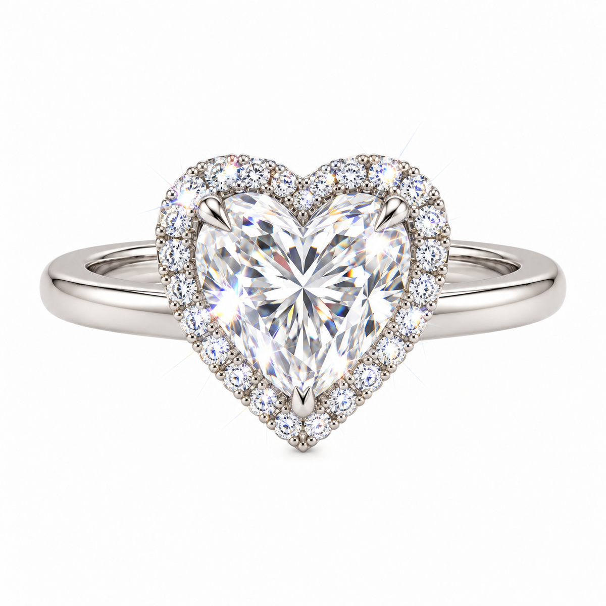 Anillo de halo de corazón