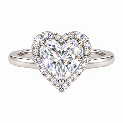 Anillo de halo de corazón