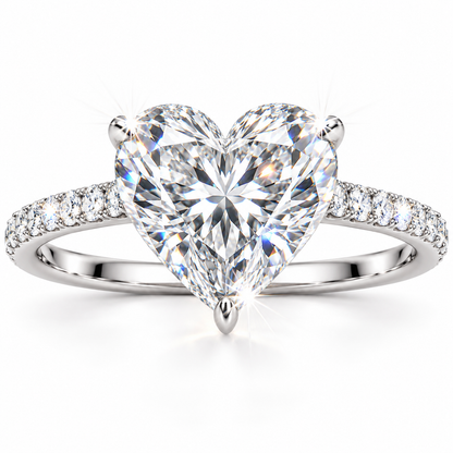 Anillo pavé Corazón Diamante