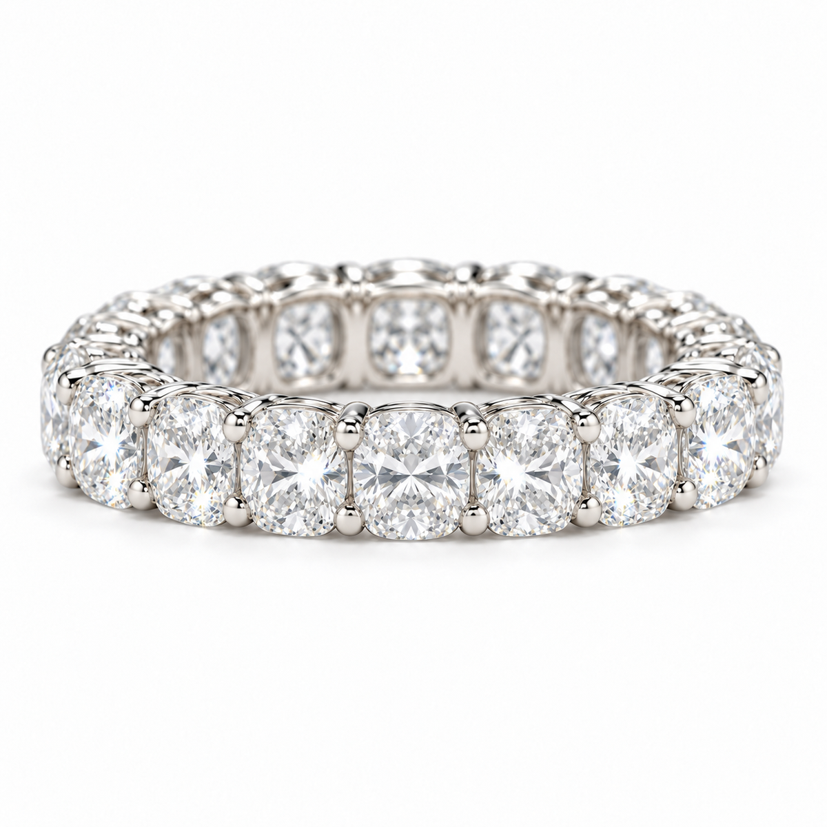 Anillo de la eternidad completo con talla cojín