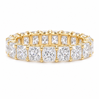 Anillo de eternidad completo con corte princesa