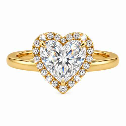 Anillo de halo de corazón