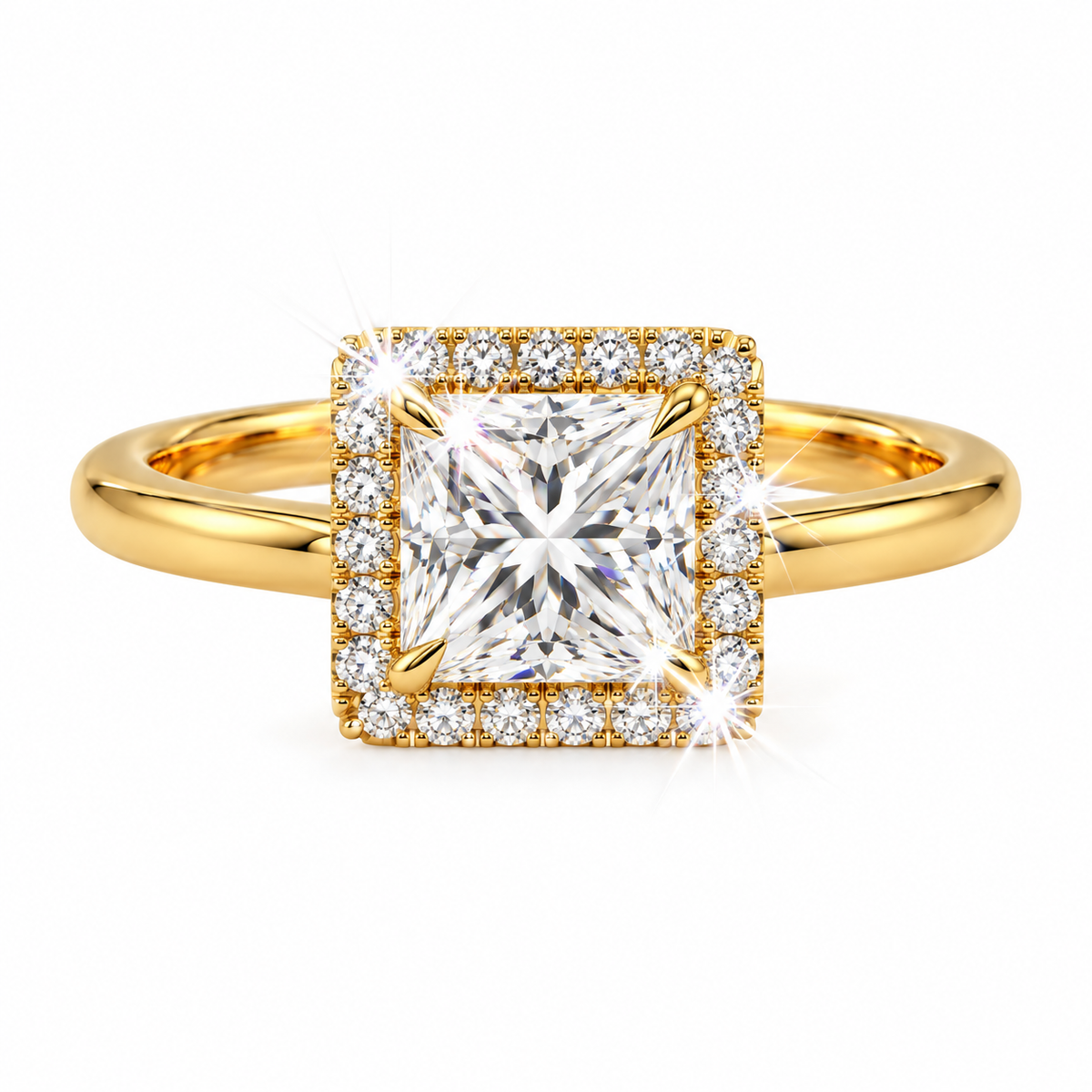 Anillo de halo princesa