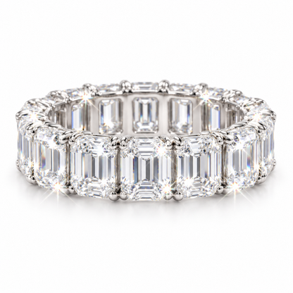 Full eternity ring emerald shape