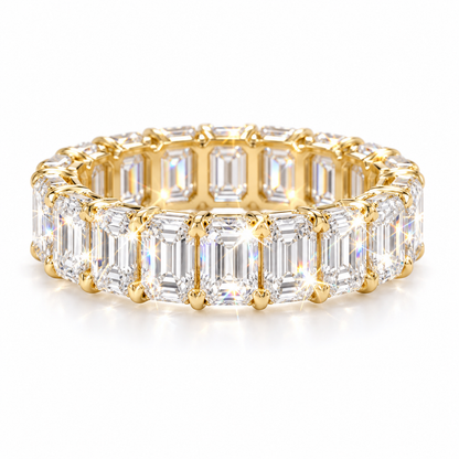 Full eternity ring emerald shape