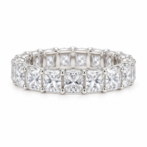 Anillo de eternidad completo con corte princesa
