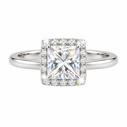 Anillo de halo princesa