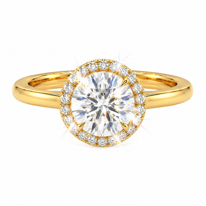 Anillo de halo redondo
