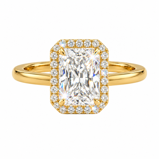 Anillo de halo radiante