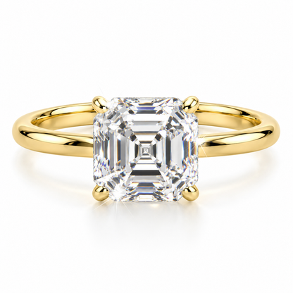 Asscher cut solitaire