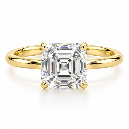 Asscher cut solitaire