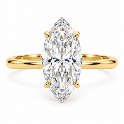 Anillo solitario talla marquesa