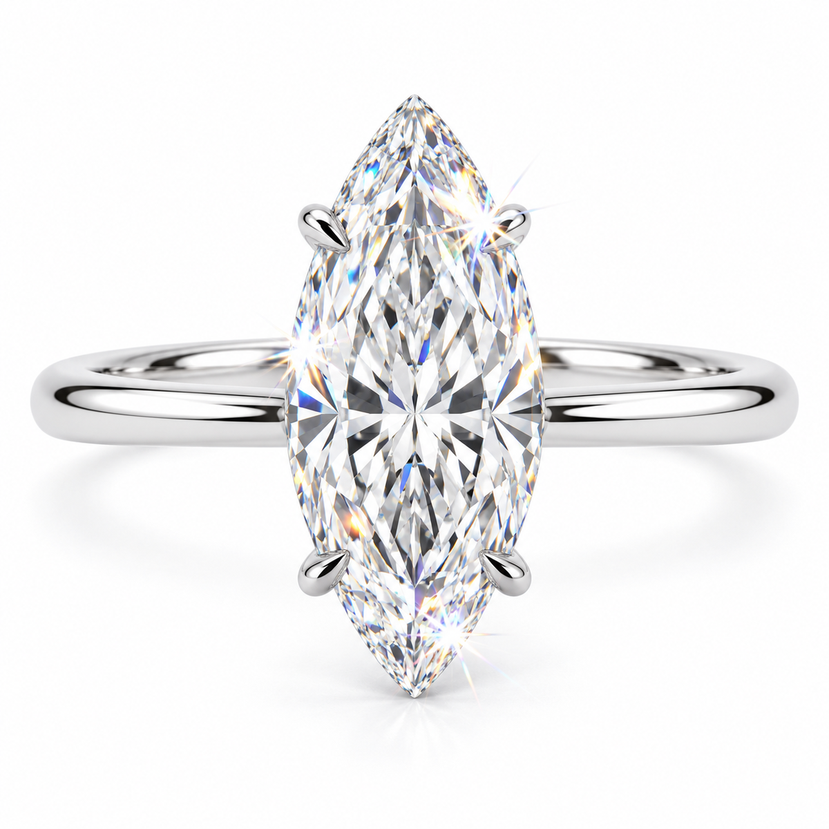 Anillo solitario talla marquesa