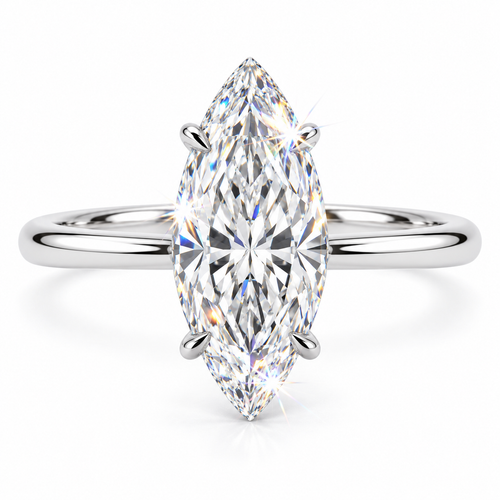Anillo solitario talla marquesa