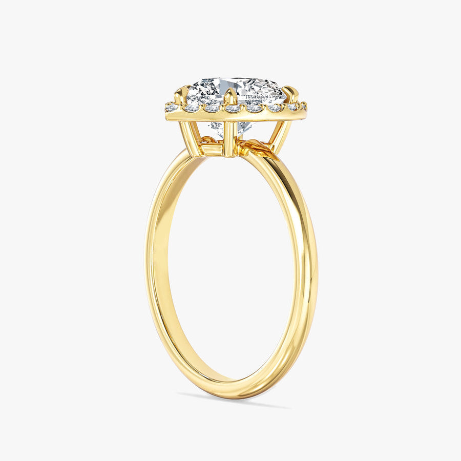 Heart halo ring