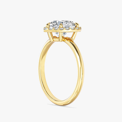 Heart halo ring