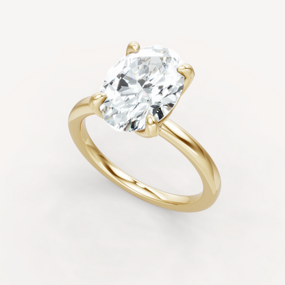 Oval cut solitaire ring