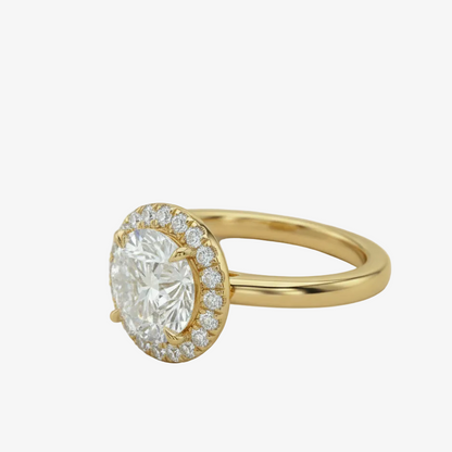 Round halo ring