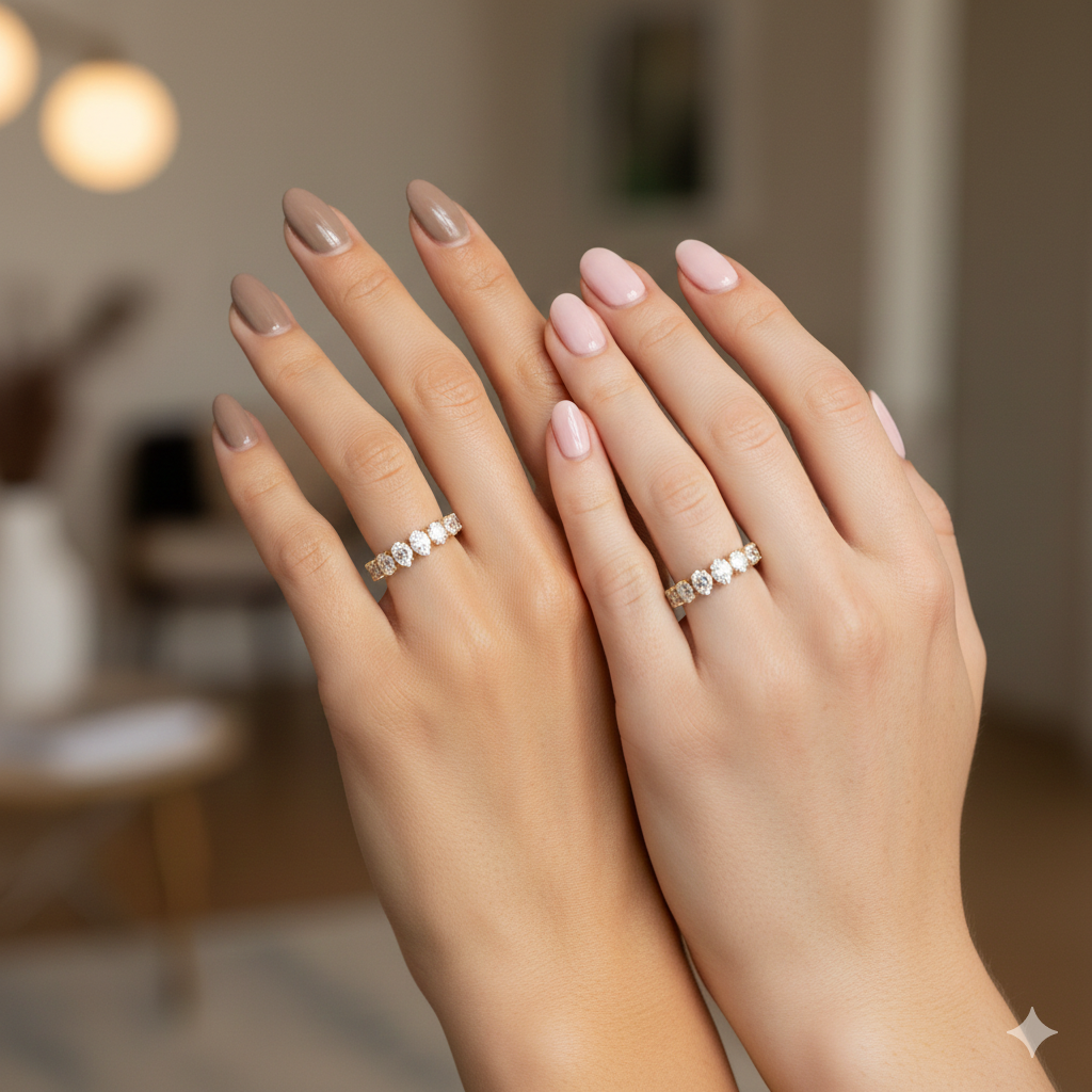 Pear half eternity ring