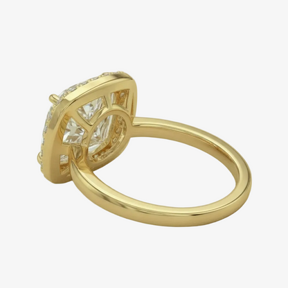 Cushion halo ring