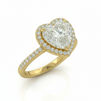 Heart Halo Pavé Ring