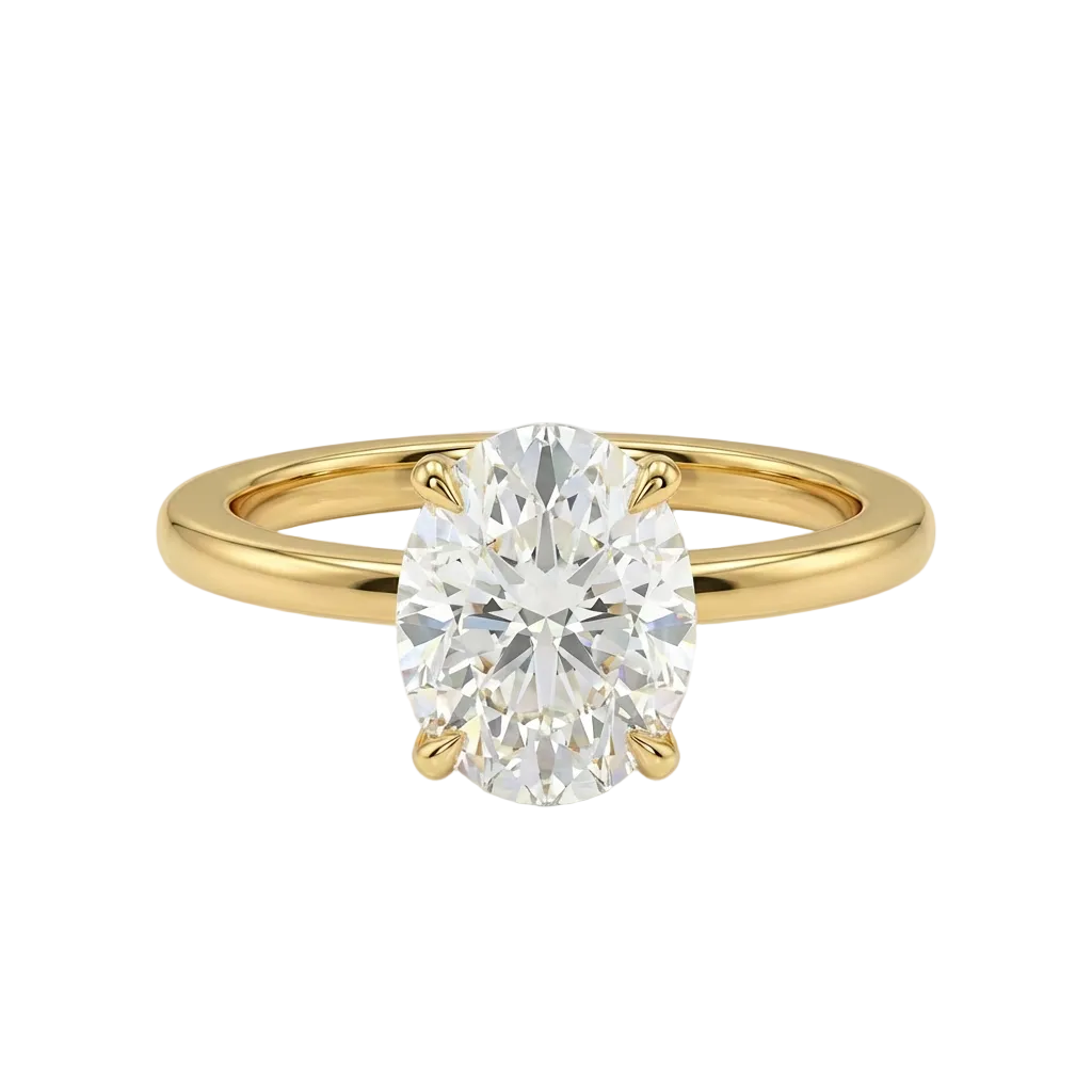 Oval cut solitaire ring