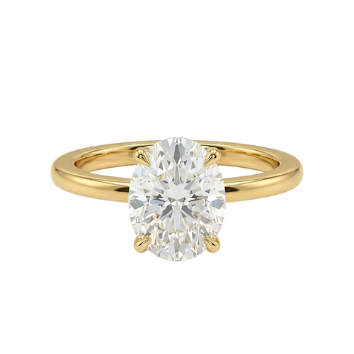 Oval cut solitaire ring