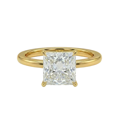 Princess cut solitaire ring