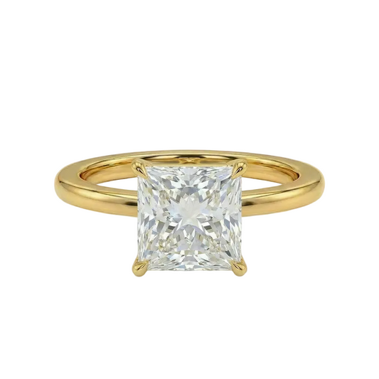 Princess cut solitaire ring