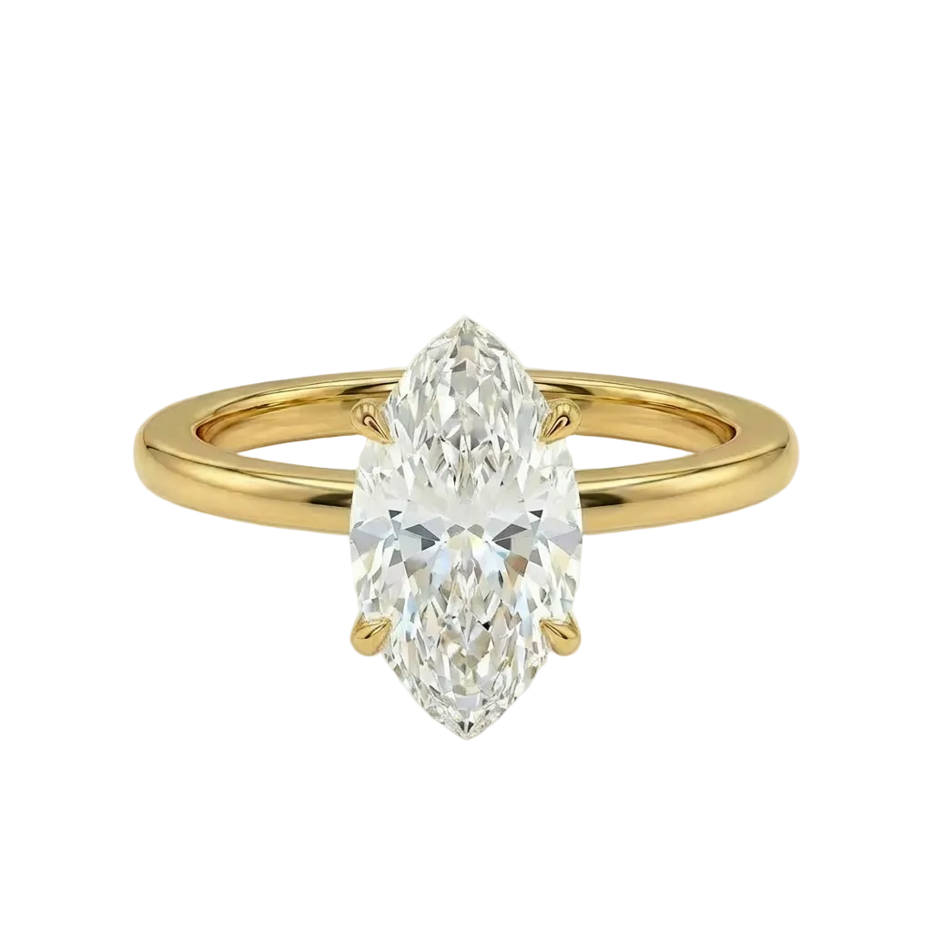 Marquise cut solitaire ring