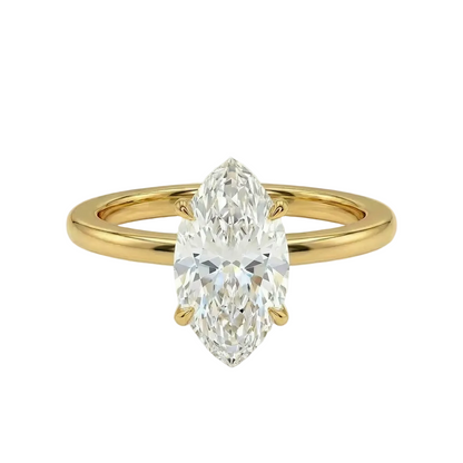 Marquise cut solitaire ring